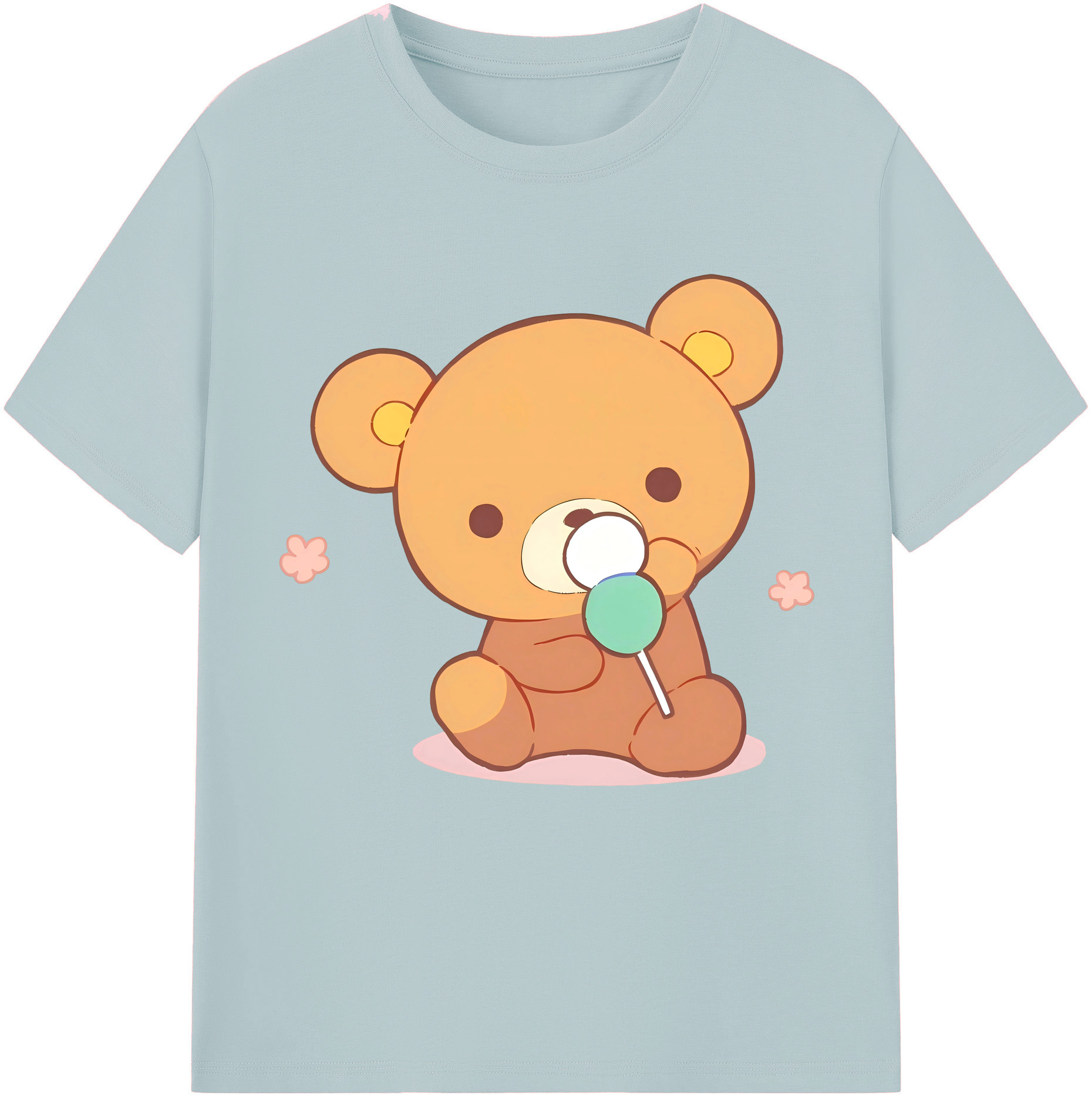 （画像用） リラックマ リラックマ キイロイトリ Rilakkuma Korilakkuma Kiiroitori 綿100％半袖Tシャツ（フロントプリント）